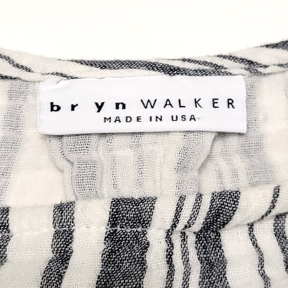 Bryn Walker Womens Boat Neck Shift Dress Size L Cotton Gauze Stripe 3/4 Sleeve - Picture 8 of 12